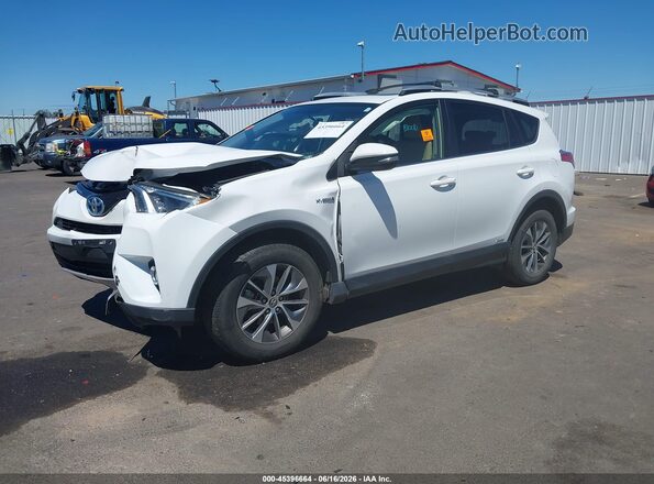 JTMRJREV6GD057609 2016 TOYOTA RAV4 HYBRID White Առջևի ձախ երեք քառորդ տեսարան