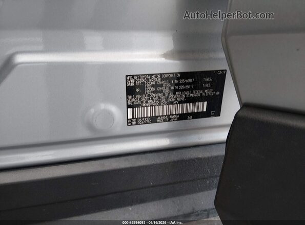 JTMRWRFV4KD016033 2019 TOYOTA RAV4 HYBRID Серебряный Вид подкапотного пространства