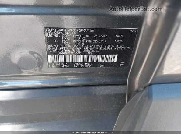 JTMRWRFV6MD134961 2021 TOYOTA RAV4 HYBRID Серый Вид подкапотного пространства