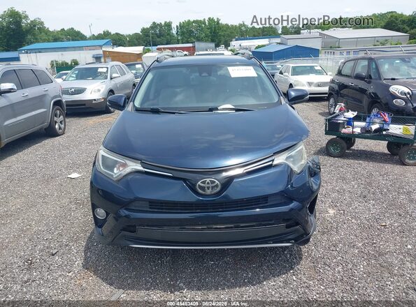JTMWFREV3JJ165618 2018 TOYOTA RAV4 Blue Instrument cluster view