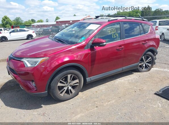 JTMWFREV5JD116807 2018 TOYOTA RAV4 Красный Передняя левая четверть