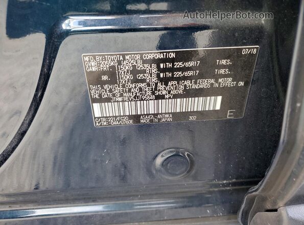 JTMWFREV5JJ195848 2018 TOYOTA RAV4 Синий 