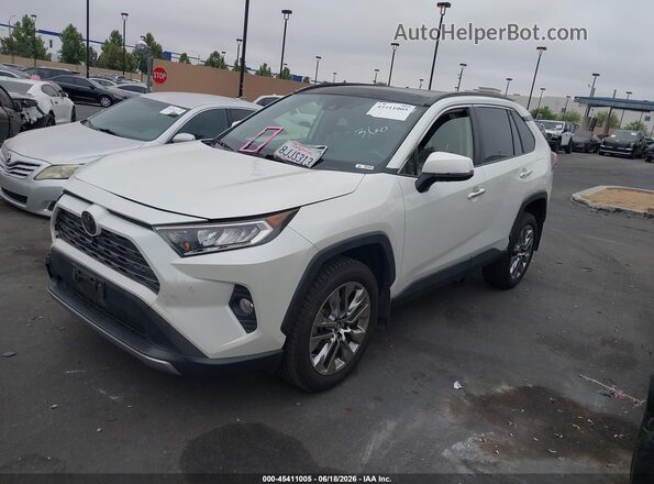JTMY1RFV0KD513333 2019 TOYOTA RAV4 White Առջևի ձախ երեք քառորդ տեսարան