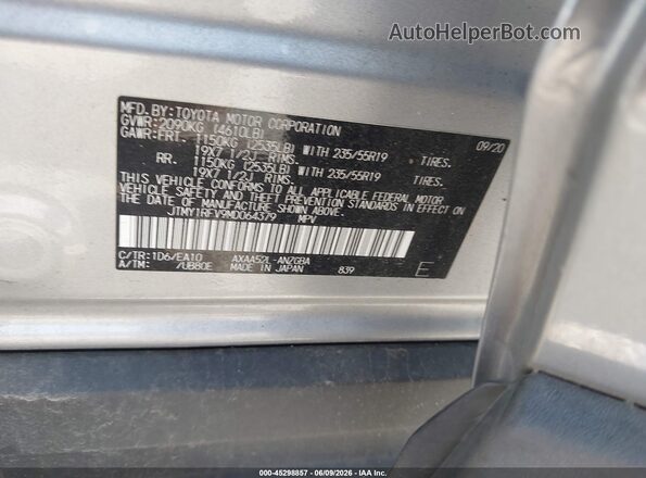 JTMY1RFV9MD064379 2021 TOYOTA RAV4 Gray Vista del compartimento del motor