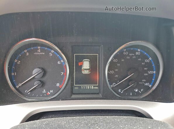 JTMYFREV2JJ205955 2018 TOYOTA RAV4 White Vista del cuadro de instrumentos
