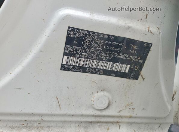 JTMZFREV3JJ173683 2018 TOYOTA RAV4 White Widok komory silnika
