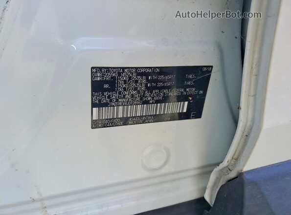 JTMZFREV4JD128962 2018 TOYOTA RAV4 Белый Вид подкапотного пространства