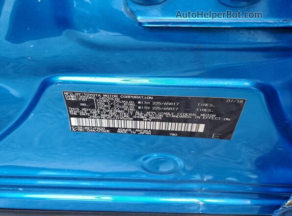 JTMZFREV5JJ195698 2018 TOYOTA RAV4 Blue 
