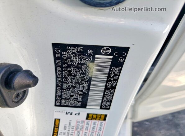 JTNA4MBE7M3126039 2021 TOYOTA COROLLA White 