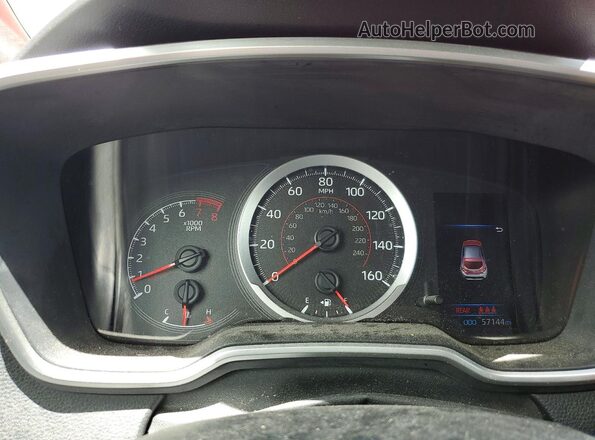 JTNB4MBE1M3132262 2021 TOYOTA COROLLA Red Vista del cuadro de instrumentos