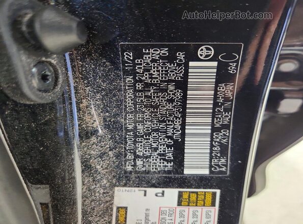 JTND4MBE4P3197989 2023 TOYOTA COROLLA Black VIN կոդի պիտակի տեսք