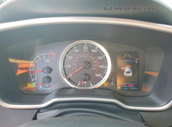 JTND4MBE5M3129485 2021 TOYOTA COROLLA Black Instrument cluster view