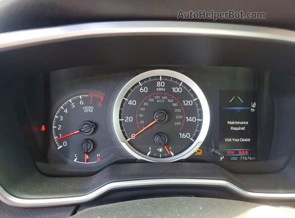 JTND4MBE6M3106068 2021 TOYOTA COROLLA Красный Вид щитка приборов