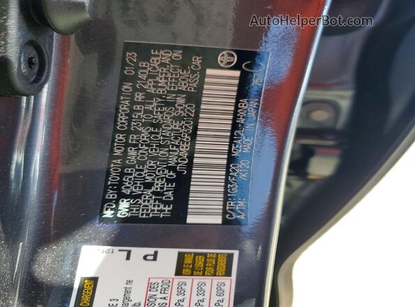 JTND4MBE6P3201220 2023 TOYOTA COROLLA Gray Engine compartment view