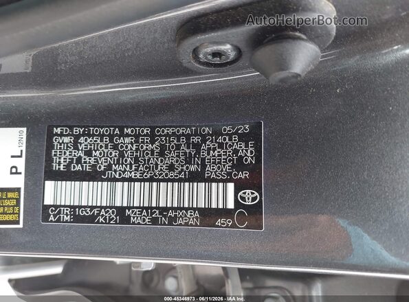 JTND4MBE6P3208541 2023 TOYOTA COROLLA Gray Engine compartment view