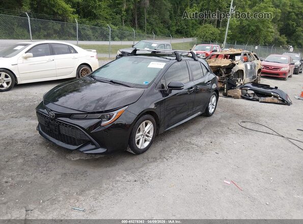 JTND4MBE9M3112169 2021 TOYOTA COROLLA Black წინა მარცხენა ხედი სამი მეოთხედიდან
