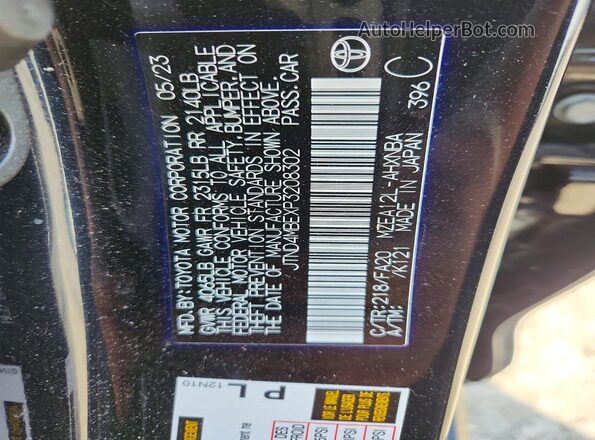 JTND4MBEXP3208302 2023 TOYOTA COROLLA Угольный Вид подкапотного пространства