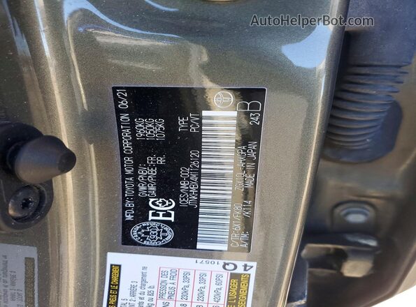 JTNKHMBX4M1126120 2021 TOYOTA C-HR Beige VIN კოდის სტიკერის ხედი