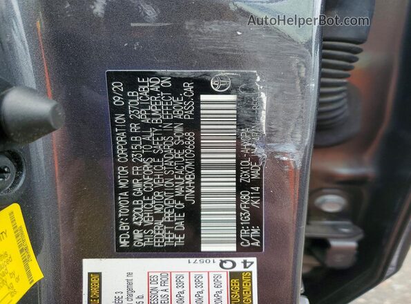 JTNKHMBX7M1096868 2021 TOYOTA C-HR Gray 