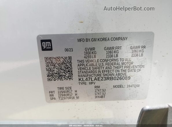 KL47LAE23RB026089 2024 BUICK OTHER White Widok komory silnika