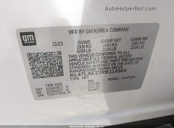KL47LAE23RB114964 2024 BUICK OTHER Белый Вид подкапотного пространства