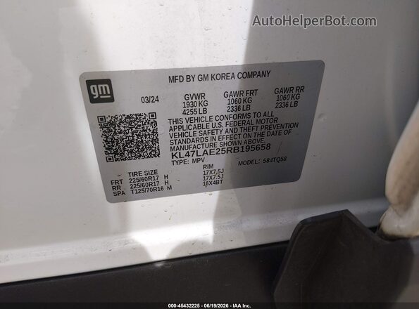 KL47LAE25RB195658 2024 BUICK OTHER White Շարժիչի բաժամունքի տեսք