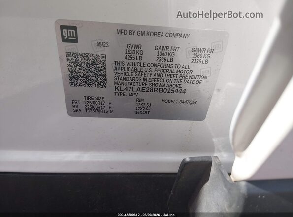 KL47LAE28RB015444 2024 BUICK OTHER White Вид підкапотного простору