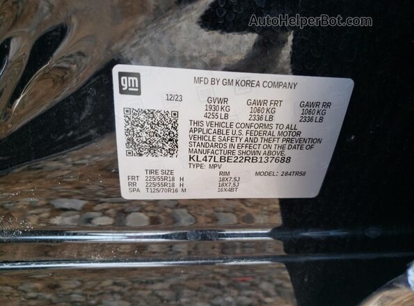 KL47LBE22RB137688 2024 BUICK OTHER Black VIN կոդի պիտակի տեսք