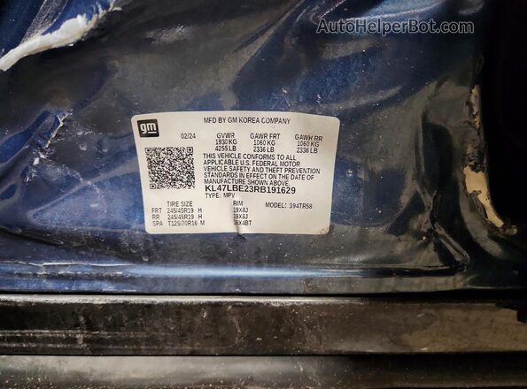 KL47LBE23RB191629 2024 BUICK OTHER Blue ძრავის განყოფილების ხედი