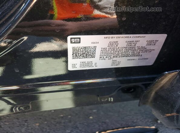KL47LBE25RB205501 2024 BUICK OTHER Black Вид наклейки з VIN-кодом