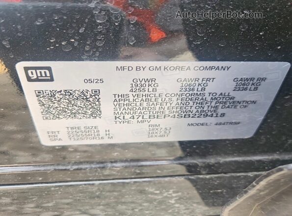 KL47LBEP4SB229418 2025 BUICK OTHER Black სალონის 360-გრადუსიანი ხედი