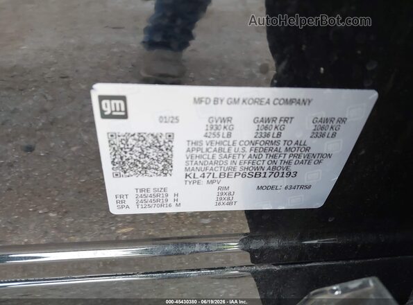 KL47LBEP6SB170193 2025 BUICK OTHER Black Widok komory silnika