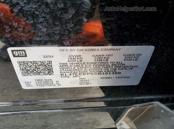 KL47LCEP6SB161399 2025 BUICK OTHER Black Панорамний вид салону 360°