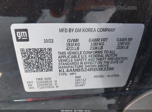 KL4AMBS24RB083396 2024 BUICK ENCORE Black Engine compartment view