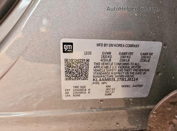 KL4AMBSL3TB138114 2026 BUICK ENCORE Gray 