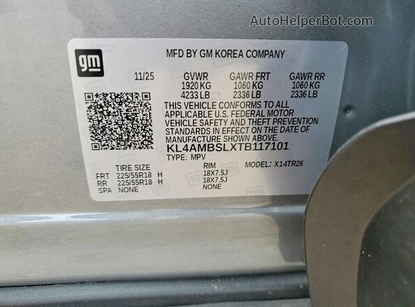 KL4AMBSLXTB117101 2026 BUICK ENCORE Gray 
