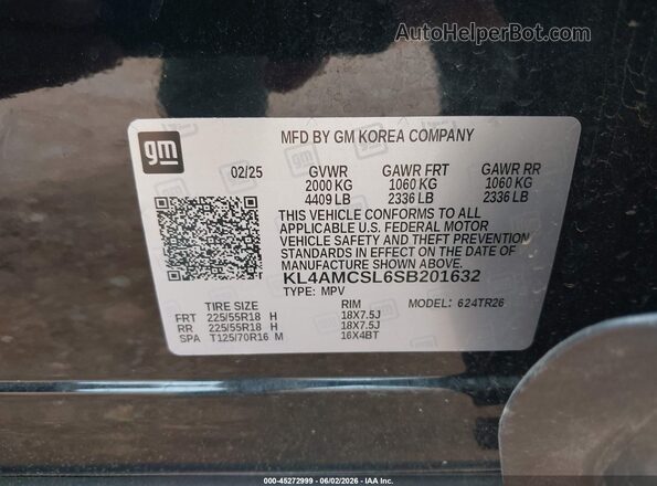KL4AMCSL6SB201632 2025 BUICK ENCORE Черный Вид подкапотного пространства