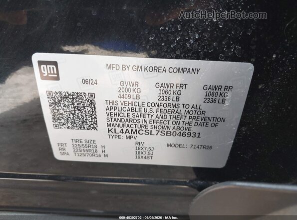 KL4AMCSL7SB046931 2025 BUICK ENCORE Black 