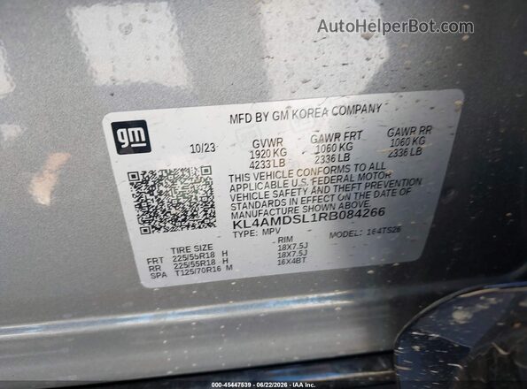 KL4AMDSL1RB084266 2024 BUICK ENCORE Gray Вид підкапотного простору