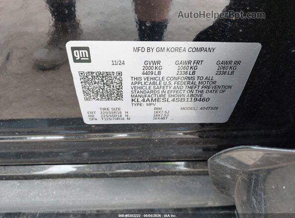 KL4AMESL4SB119460 2025 BUICK ENCORE Black Շարժիչի բաժամունքի տեսք
