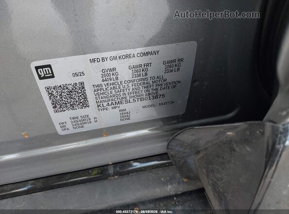 KL4AMESL5TB013875 2026 BUICK ENCORE Серый Вид подкапотного пространства