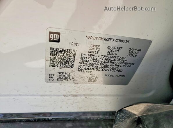 KL4AMESLXRB161450 2024 BUICK ENCORE Белый Вид подкапотного пространства