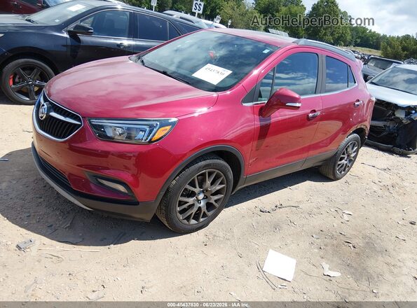 KL4CJ1SB7KB714725 2019 BUICK ENCORE Red Առջևի ձախ երեք քառորդ տեսարան