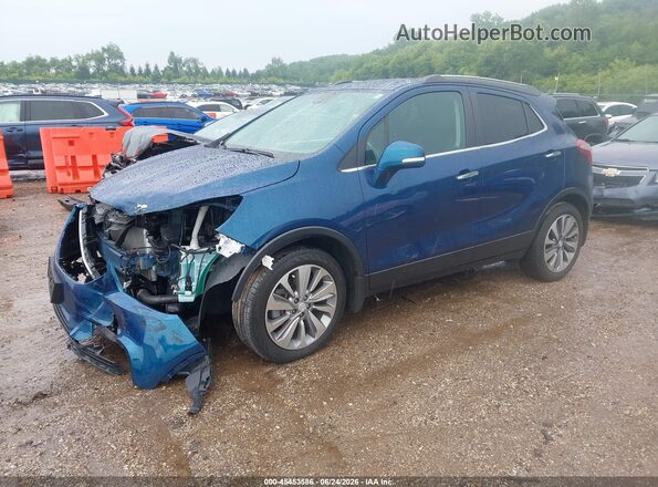 KL4CJASB0KB786687 2019 BUICK ENCORE Blue წინა მარცხენა ხედი სამი მეოთხედიდან