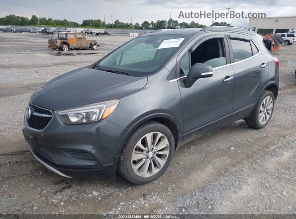 KL4CJASB1HB042718 2017 BUICK ENCORE Gray Առջևի ձախ երեք քառորդ տեսարան