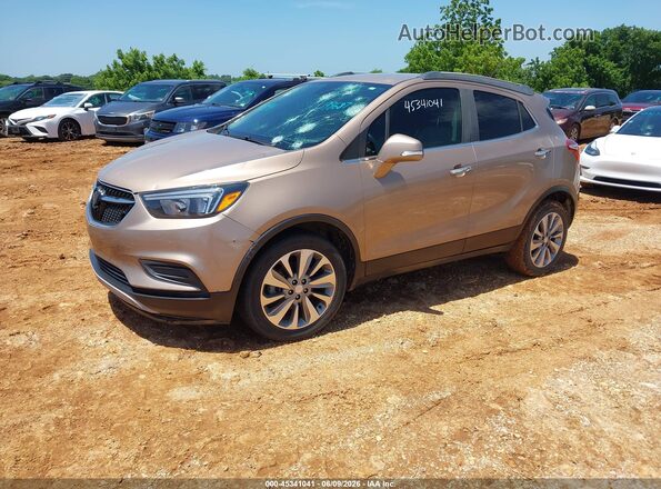 KL4CJASB1JB716369 2018 BUICK ENCORE Tan Առջևի ձախ երեք քառորդ տեսարան