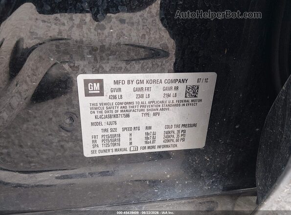 KL4CJASB1KB717586 2019 BUICK ENCORE Black Engine compartment view