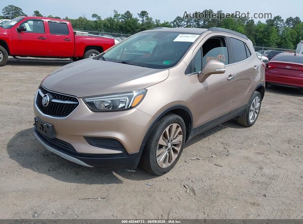 KL4CJASB2JB524250 2018 BUICK ENCORE Brown Առջևի ձախ երեք քառորդ տեսարան