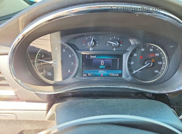 KL4CJASB2KB932474 2019 BUICK ENCORE Blue ხელსაწყოთა პანელის ხედი
