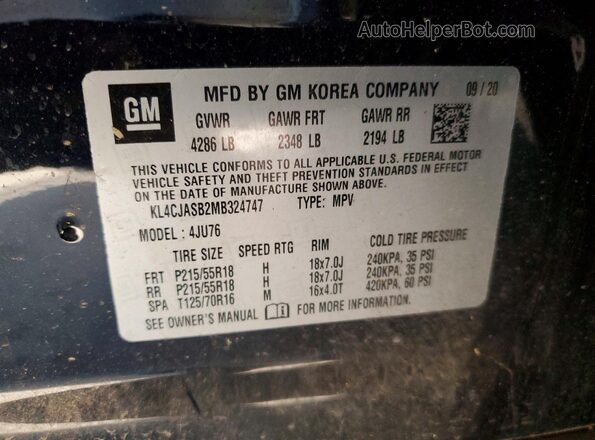 KL4CJASB2MB324747 2021 BUICK ENCORE Black 